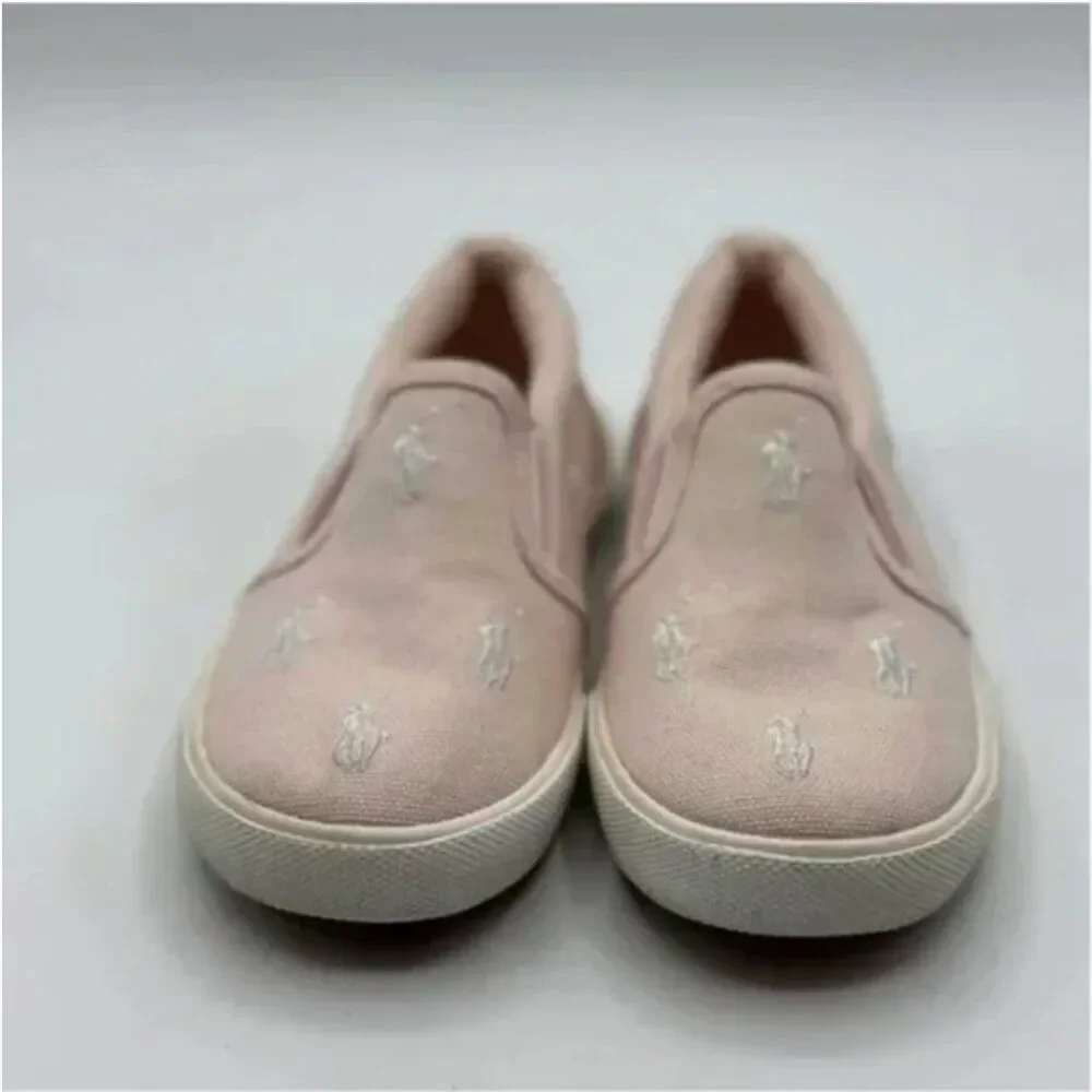Polo Ralph Lauren Light Pink Allover Pony Slip On Sneakers Size 10
